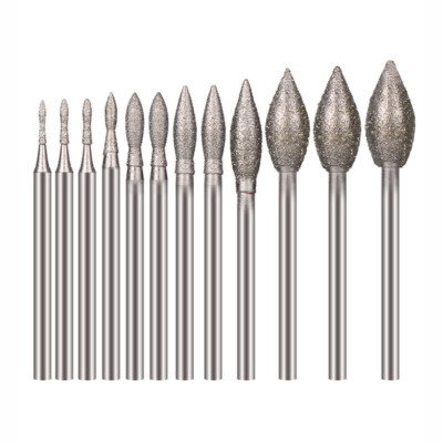 0.8mm-8mm Diamant Schleifstift Fräser Frässtifte Bohrer für Dremel Werkzeug