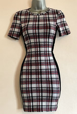 ✨ Topshop Size 6/8 XS Stretch Fit 90s Inspired Grunge Tartan Jumper Dress Top ✨