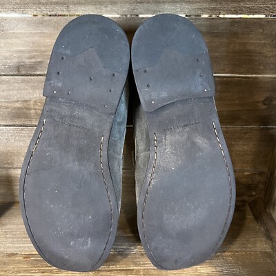 Mens John Varvatos Gray Suede Leather Slip On Loafers Shoes  display picture 1