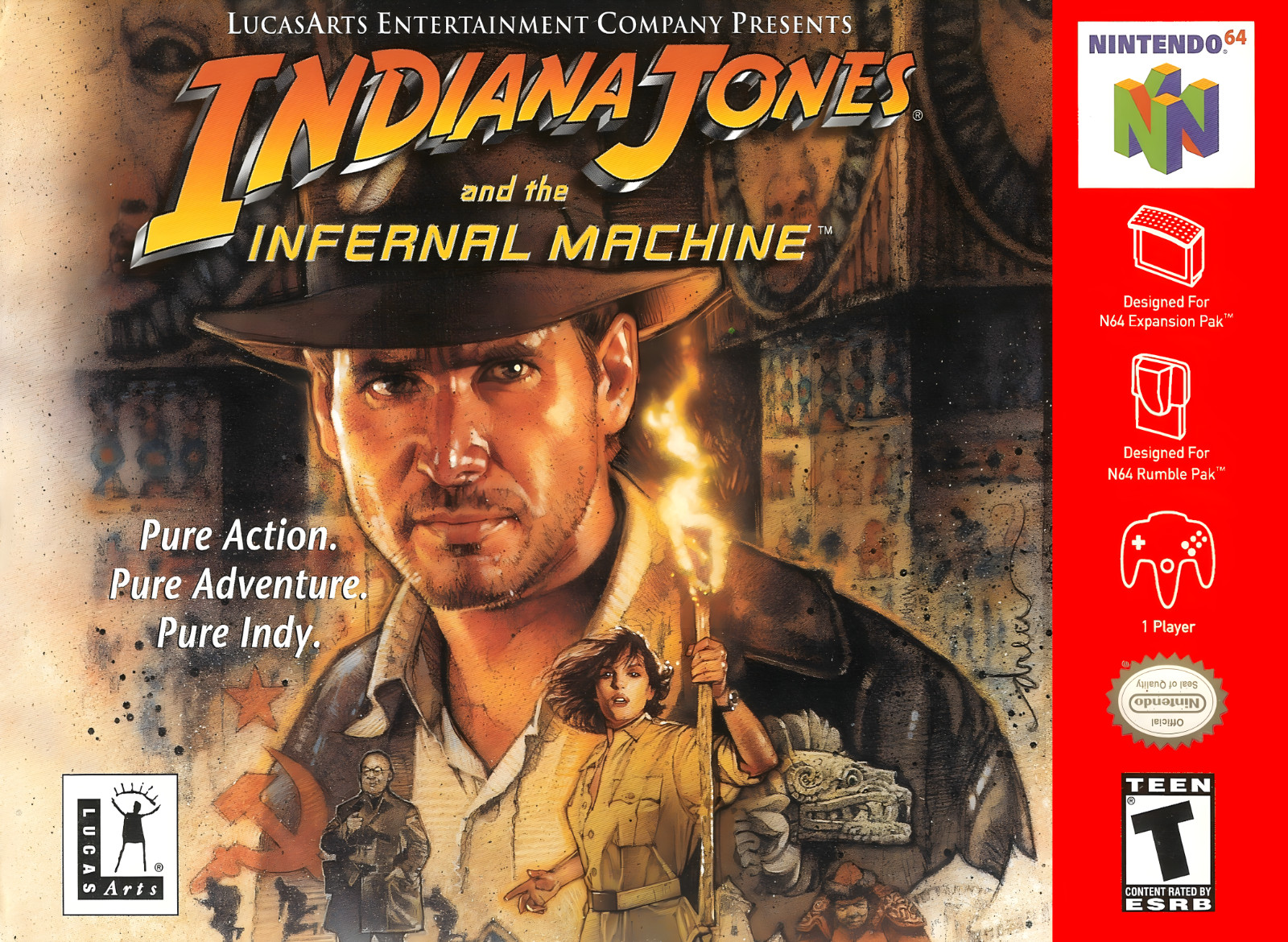 Indiana Jones and the Infernal Machine N64 Poster High Quality 11x17 13x19