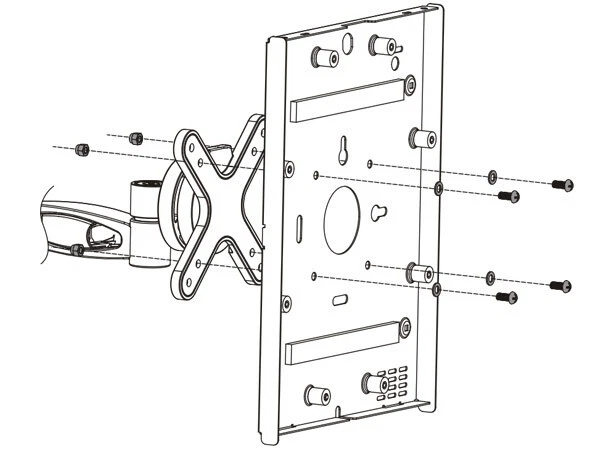 Wandhalterung Tablet Metall Schwarz passend iPad 2., 3., 4te Gen. Air Air2 Torx - Bild 2 von 4