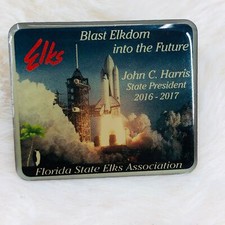 2016 Florida State Elks Club Member Lapel Pin w/ Space Shuttle