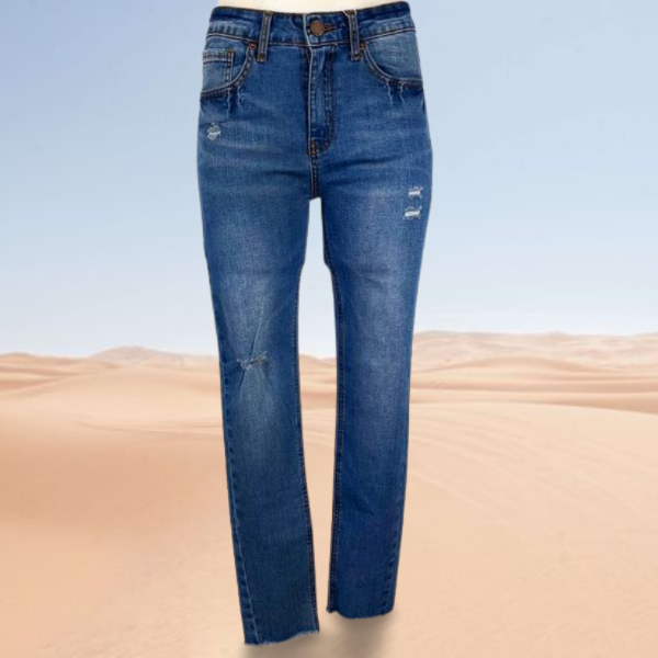 Labijou Skinny Jeans Stretch Mid Rise Medium Wash Women Blue Size S