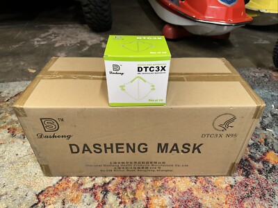 400 pcs (20 boxes) DTC3X Protective N95 Face Mask HeadBand 5 Layers-NEW & SEALED
