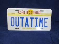 Back To The Future Out A Time The Golden State Movie Prop License Plate SEALED