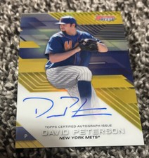2017 Bowman Best Gold REFRACTOR David Peterson Rookie Auto 9/50 Mets