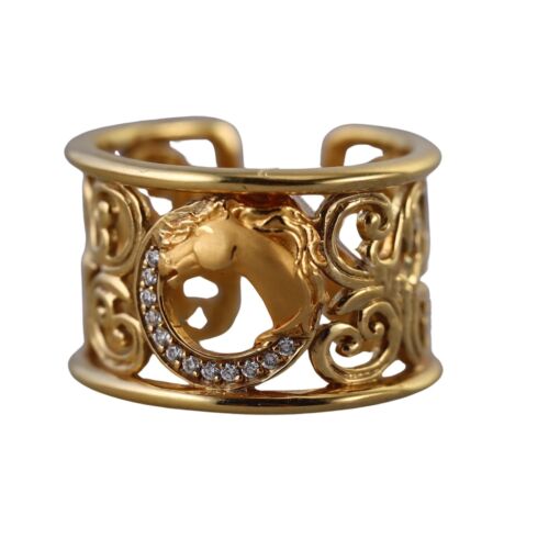 Carrera y Carrera Equestrian Horse Gold Diamond Band Ring