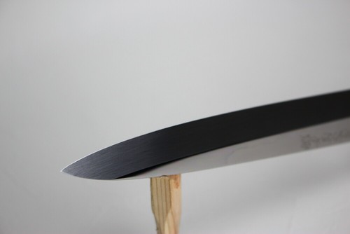 Cuchillo Goh Yoshihiro Blanco 1 Mizu-Honyaki Yanagiba 270 mm Espejo Ondulado Pulido - Imagen 7 de 12