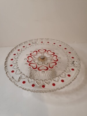 Walther Glas? Kristallglas Vintage Love Herz Glas Kuchenständer Starbucks gebraucht??