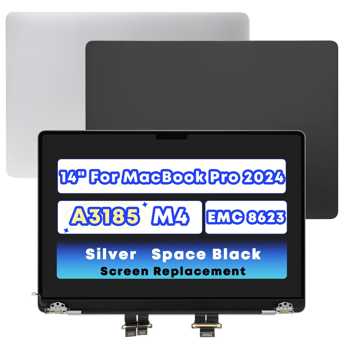 macです。① A3185 for MacBook Pro 2024 M4 EMC 8623 LCD Screen Display