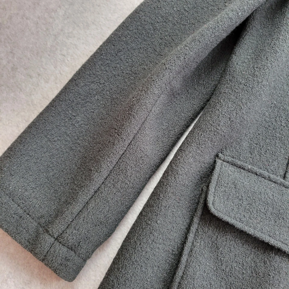 LL Bean Womens Boiled Wool Jacket Size Large Petite Coat Button Front Timeless - Image 4 of 4