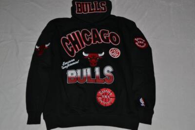 Pro Standard Mens CHICAGO BULLS Classic Logo Sweater Hoodie BLACK