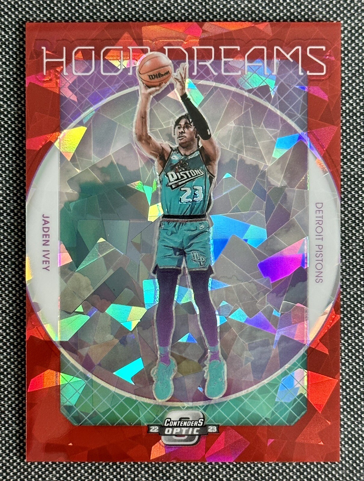 2022 NBA Jaden Ivey Contenders Optic Hoop Dreams Rookie  Red Cracked Ice RC