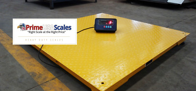 5 Year Warranty 2,500 lb x .5 lb 40'' x 40'' Floor Scale for Weighing Pallets
