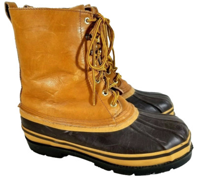 Herman Survivors Waterproof Mens Boots Tan Leather Rubber Size 10