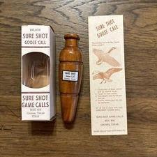 Vtg NOS DELUXE Sure Shot Goose Call Groves TX  MIB New In Box