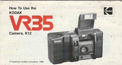 Kodak VR35 AUTO FOCUS レトロカメラ　説明書付き 1985 How To Use The Kodak VR35 Instruction Sheet | eBay