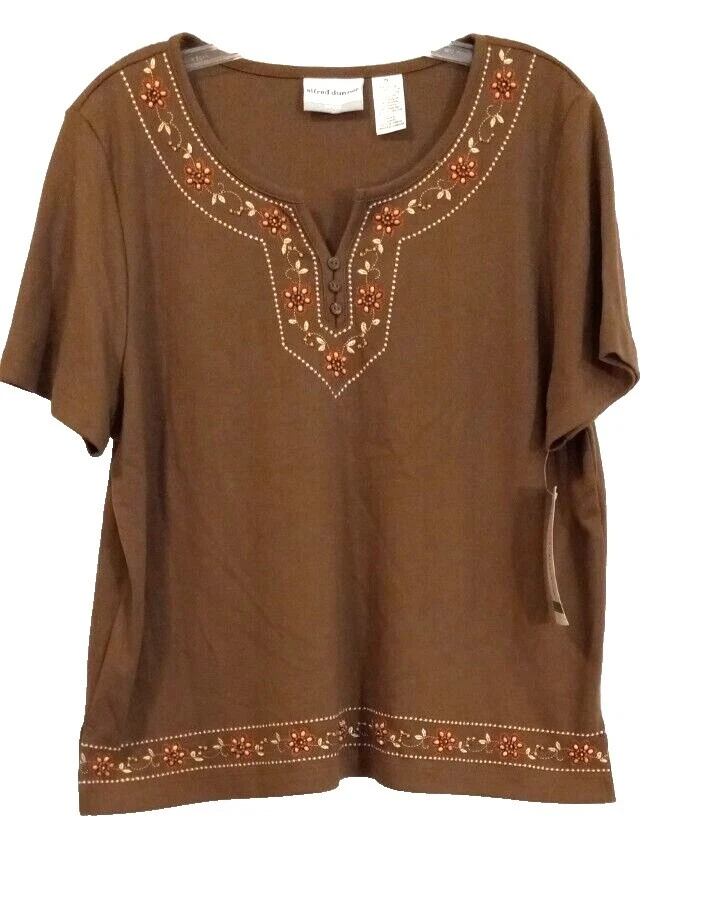 Tops Sólido Algodón Alfred Dunner para Mujeres