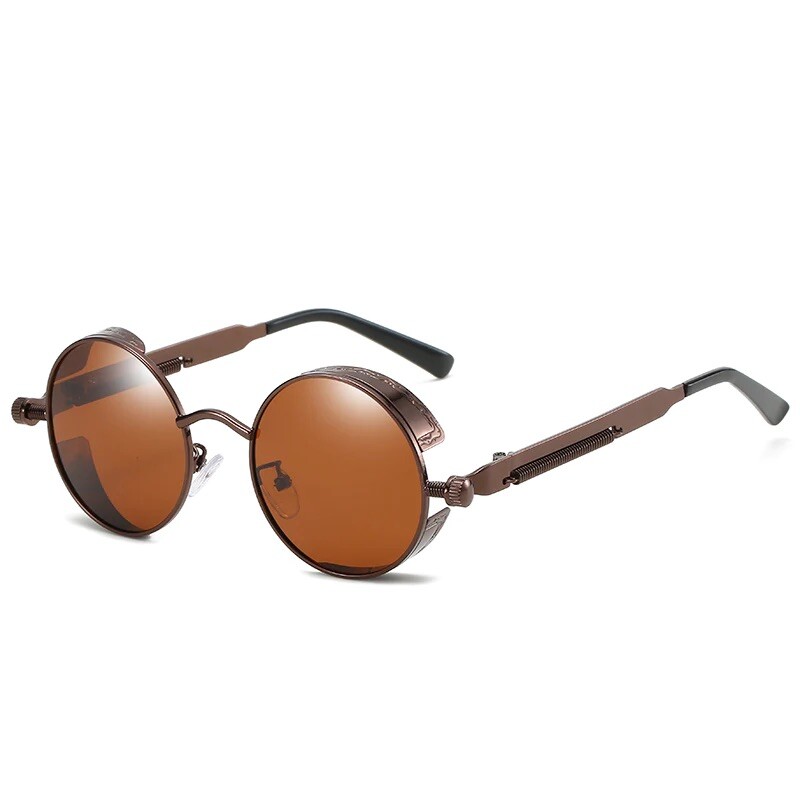 Metal Steampunk Sunglasses Men Women Fashion Round Glasses
