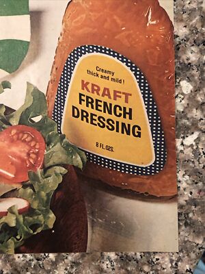 1976 Kraft French Dressing PRINT AD Flavor Of The Month VTG 1970s