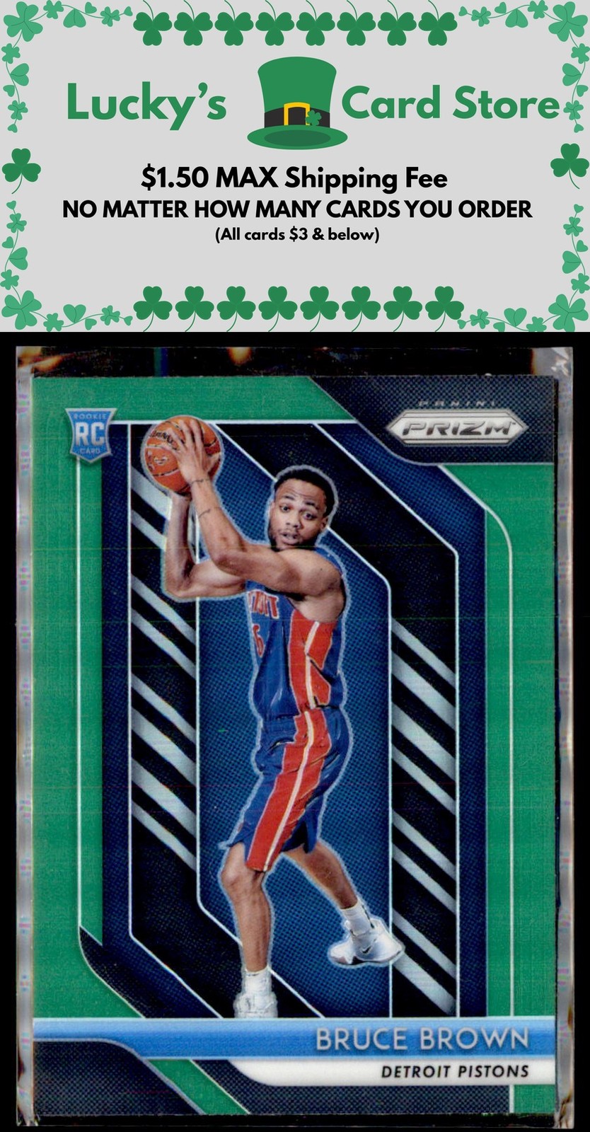 2018-19 Panini Prizm #132 Bruce Brown Prizms Green Rookie