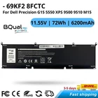 Laptop Battery 69KF2 8FCTC for Dell G15 Precision 5550 XPS 9500 9510 M15 17