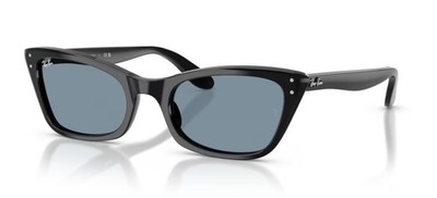 Ray Ban 2299 Lady Burbank 52 901/R5 Sunglasses Black/Blue | eBay