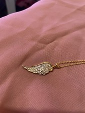 Bradford Exchange 24k Gold plated Angel Wing Necklace