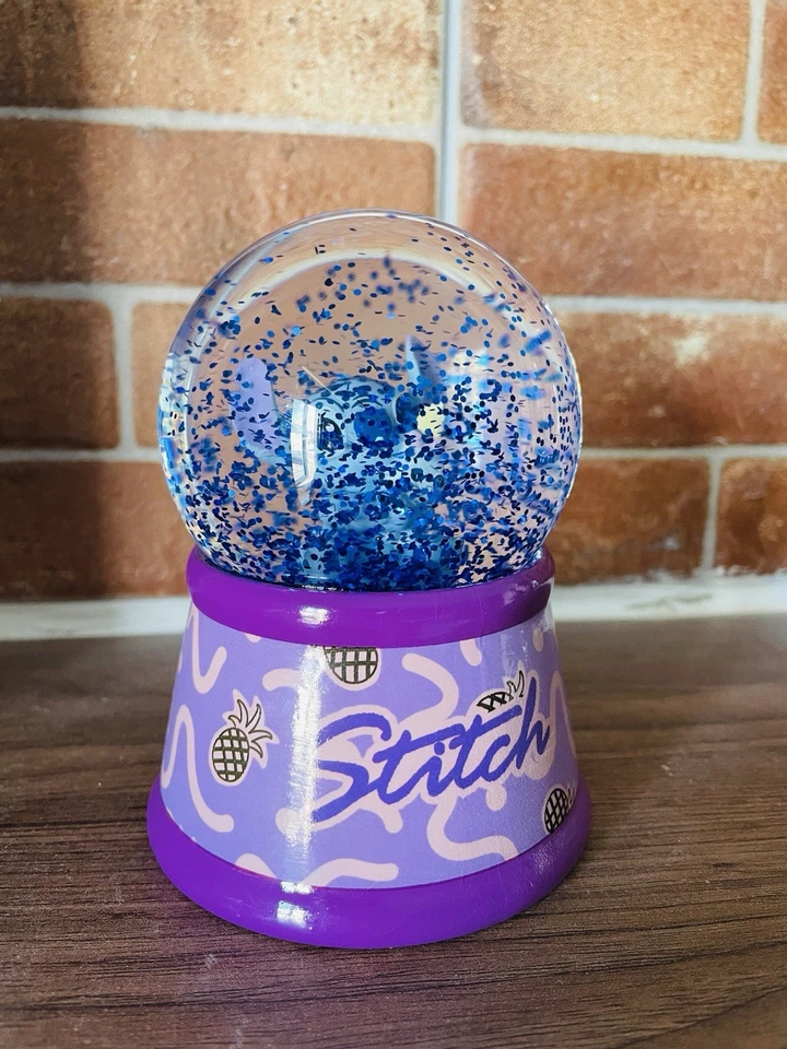 Stitch Snowglobe Snow Globe Disney Christmas Glitter Globe Gift Lilo & Stitch - Image 4 of 4
