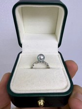 8-9mm Madama Akoya Pearl Ring – Nature Color, Aurora Luster, Adjustable Band