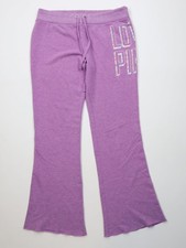 Vtg Y2K Pink Victoria's Secret Womens Large Babydoll Flared Wide Leg Sweatpants