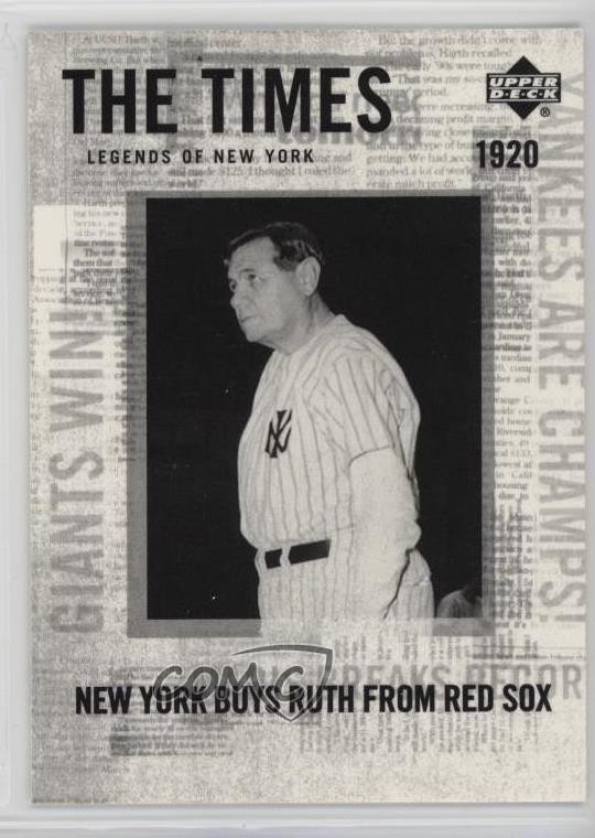 2001 Upper Deck Legends of New York The Times Babe Ruth #167 HOF 0n2g