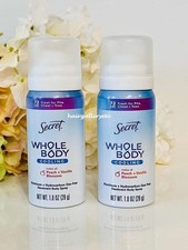 2 Secret Whole Body Deodorant Spray Peach  Vanilla Blossom 1.0 oz Travel Size 2
