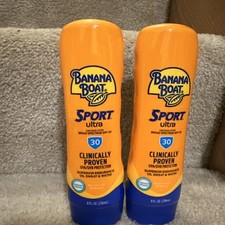 Banana Boat Sport Ultra SPF 30 Sunscreen Lotion, Sport Sunscreen LOT OF 2