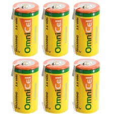 6x Omnicel Er26500hd 3.6v 6.5ah Sz C Lithium Battery Tabs Sensors Detectors 6x Omnicel Er26500hd 3.6v 6.5ah Sz C Lithium Battery Tabs Sensors Detectors