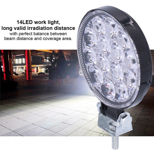 42W 14LED Work Light 6000K 3000LM Round Spotlights IP67 Waterproof Universal° - Picture 6 of 22