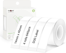 14 X 40Mm 0.55"X1.57" Tear-Resistant Thermal Label, 4 Rolls 640Pcs OEM Labe...