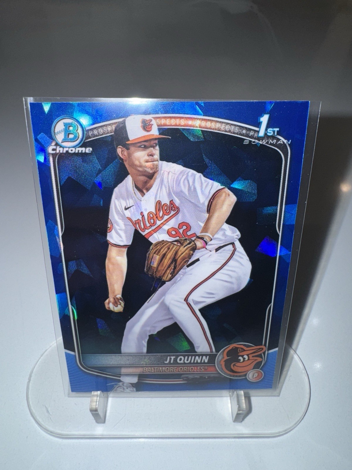 ⚾️JT QUINN⚾️ 1ST SAPPHIRE 2025 BOWMAN DRAFT CHROME #BDC-85