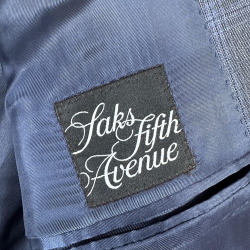 Canali Suit Mens 38 R Regular Gray Blue Plaid Wool Made Italy Saks Fifth Avenue - Picture 7 of 24