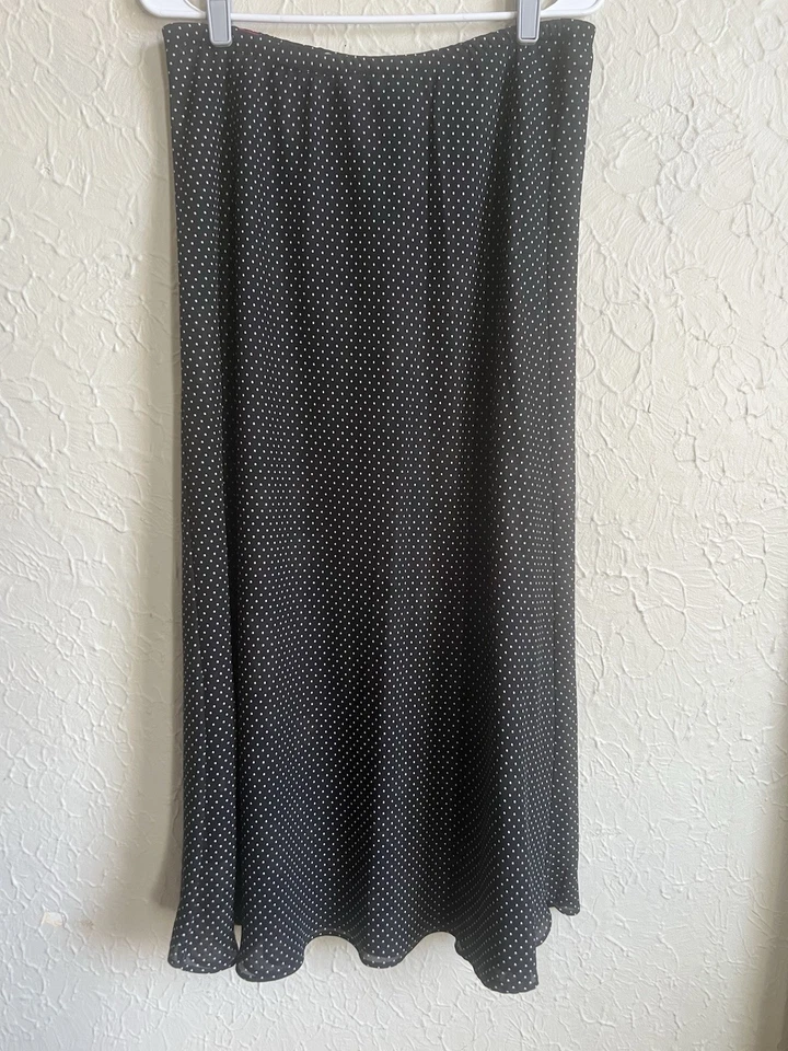 Falda Midi Vintage Reversible Floral Lunares Notations Y2K Años 90 XL Caprichosa Gótica Foto 4 de 4
