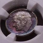 1957 Roosevelt Dime MS66 NGC • Silver Era Beauty • Deep Purple Toning