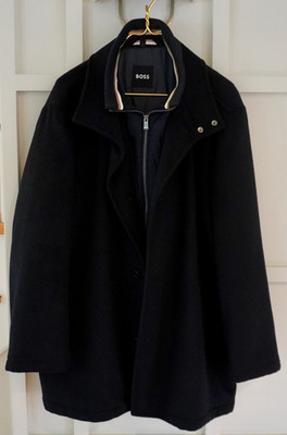 BOSS 100% Italian Wool Car Coat Size 44R XL