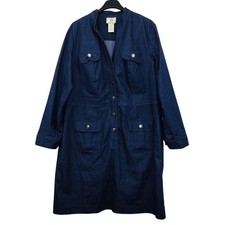 Ice Women's 18W Dress Pockets Button Down Roll Tab Sleeves Plus Solid Blue