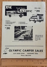 Olympic Truck Covers Camper Shells Dealer Sales Brochure 1970s Priced From 295