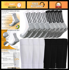 Kids Soccer Socks  Shin Guard Sleeves Set - Youth Sports Gear for Ages 7-14