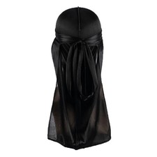 Men'S Silk Durag Bonnet Bandana Silky Du Rag Doo Rag Long Tail Waves Cap
