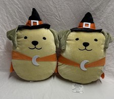 Lot Of 2 Target Bullseye Halloween Playground Dog Witch Plush Pillows NWT