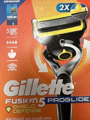Gillette Fusion5 Proglide Shield Defense Razor Handle Blade Refills 2 Cartridges