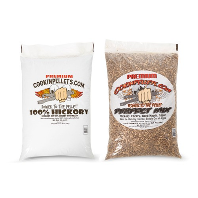 #ad CookinPellets Perfect Mix Wood Pellets amp; Premium Hickory Pellets 2 40 Lb Bags $75.00