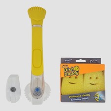 Scrub Daddy Dish Daddy Dish Wand, Soap Dispensing Dish Brush Refill Heads